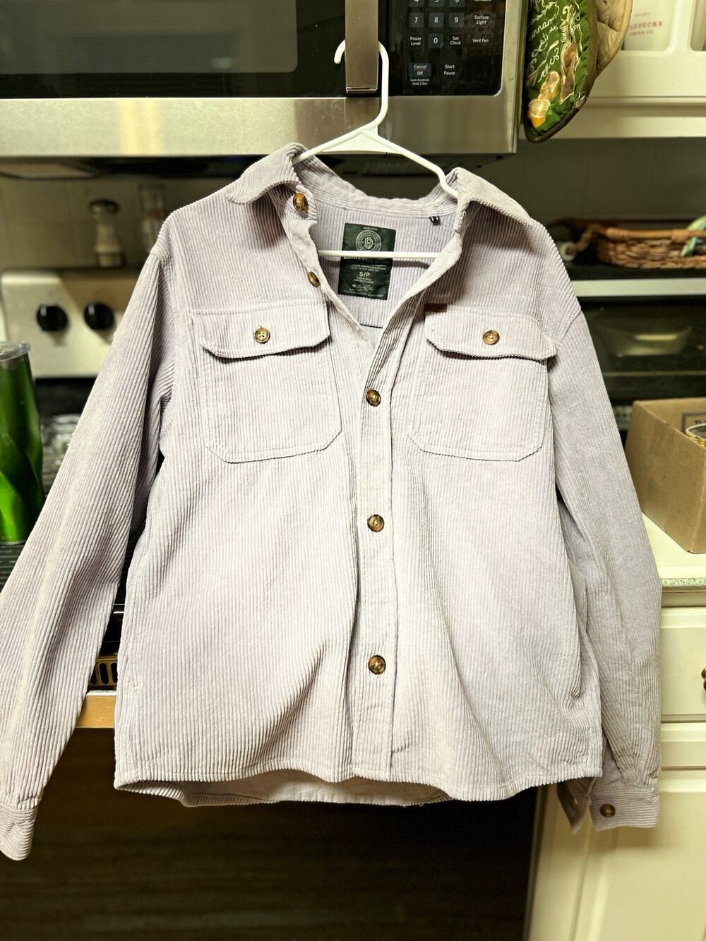 Buffalo David Bitton Women’s S Purple Lavender Corduroy Shacket Jacket Pockets